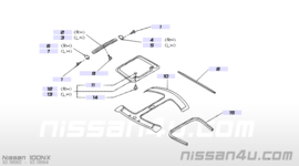 Zonnescherm targadak links Nissan 100NX B13 91681-63Y01 Gebruikt.