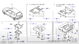 Afdekkap montagebout interieurverlichting Nissan Almera N16 26437-BM660