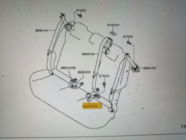 Gordelsluiting achterbank links Nissan Juke F15 28843-1KA0A