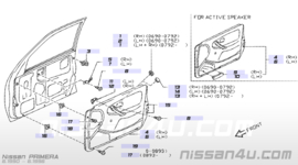 Kachelkabelklem Nissan 27550-01G00 D22/ LCD22/ N16/ V10