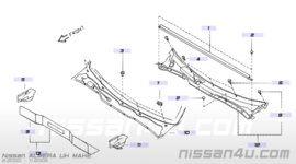 Afdichtrubber paravan Nissan Almera N16 66830-BM400