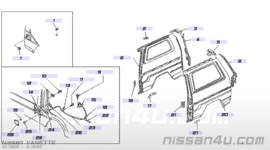 Veerclip brandstoftankklepje Nissan 78836-D4000 GC22/ T12/ T72 Origineel