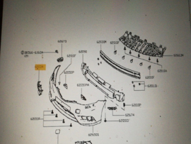 Afdekkap mistlampgat Nissan Pulsar C13. Links. 62257-3ZL1A