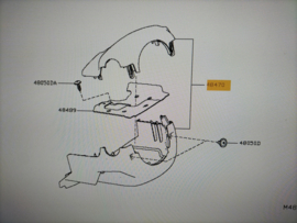 Stuurkolomafdekkap Nissan Micra K14 48470-5FA0A Gebruikt.