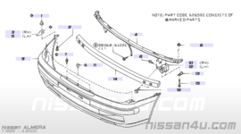 Bumperframe Nissan Almera N15 62290-0N001