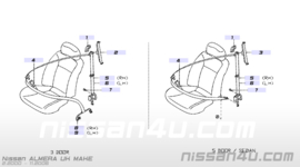 Bevestigingsbeugel veiligheidsgordel links Nissan Almera N16 86847-BM600