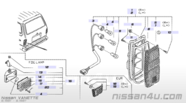 Achterlicht links Nissan Vanette C120 26555-G4000