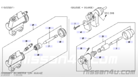 Montagebout koppelingscilinder QG15DE/QG16DE/QG18DE Nissan 30678-2J010 N16/ P11/ P12/ V10/ WP11