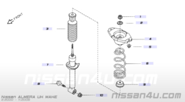 Veerpoot achteras K9K Nissan Almera N16 56210-BN825