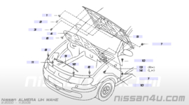 Motorkapaanslag Nissan Almera N16 65822-4M700