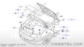 Motorkapscharnier links Nissan Almera N16 65401-BM430 BW3