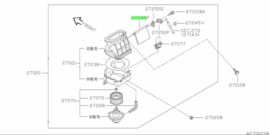Door-intake blower, front Nissan Micra K11 27245-41B00 Used part.