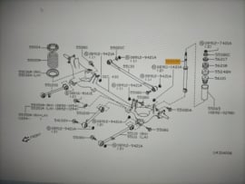 Schokdemper achteras Nissan Micra K11 56210-4F125 (56210-4F120) Gebruikt.