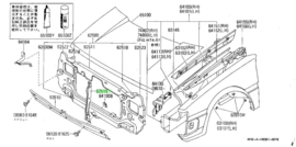 Stay-hood lock Nissan Prairie M10 62552-01R01 Original.