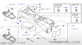 Middenconsole Nissan Almera N16 96910-BN800 (96910-5M300)