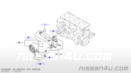 Hose-water oil cooler K9K Nissan 14056-BN700 K12/ N16