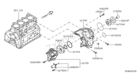 Afdichtring brandstofpomp YD25DDT Nissan 16781-BN302 Origineel.