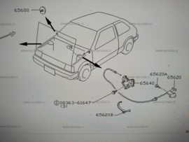Cable hood lock Nissan Micra K10 65620-05B01 Original.