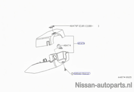 Cover set-steering column Nissan Micra K10 48470-04B03 Used part.