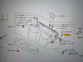 Rod-knob, left-hand Nissan Micra K11 88699-90B00 Used part.