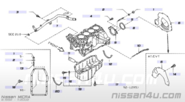 Pan oil Nissan Micra K11 11110-4F100 Used part.