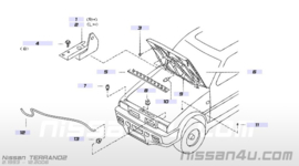 Motorkapstangrubber Nissan 65512-R3000 Gebruikt.