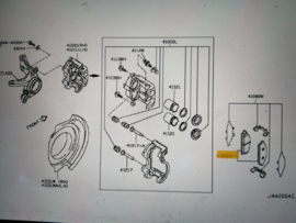 Remblokset vooras Nissan X-Trail T30 D1060-8H71A Origineel.
