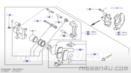 Remblokset vooras Nissan Sunny GTI 41060-94M86 B12/ N13