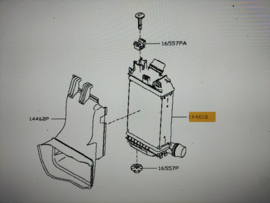 Charge air cooler HR09DET/ HR10DDT/ HR10DET Nissan Micra K14 14461-5FA0A Used part.