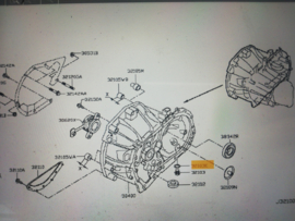 Koperen ring aftapplug versnellingsbakolie Nissan 32135-AX001 K12/ N16 Origineel.