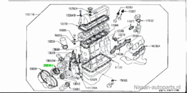 Pakking waterpomp LD20 Nissan 21014-V0701 910/ C120 Origineel.