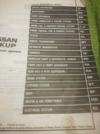 Service manual ''Model D21 series 1st revision'' Nissan Pickup D21