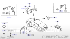 Elektronische gedeelte contactslot Nissan Primera  P11/ WP11 48750-2F000