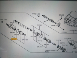 Dust boot kit-repair, outer M9R/ R9M Nissan C9241-JA11A J10/ T31 Original.