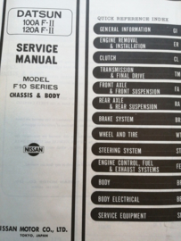 Service manual '' Model F10 series '' Datsun 100A FII / Datsun 120A FII F10 SM5E-0F10G0