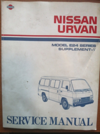 Service manual '' Model E24 series Supplement-V '' Nissan Urvan E24 SM4E-E24SG0