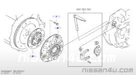 Koppelingsplaat 190mm Nissan Sunny N13 CD17 / Nissan Sunny B12 CD17 30100-54A12 Origineel