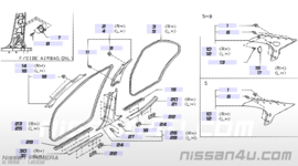 Instaplijst/sierstrip achterzijde links/rechts Nissan Primera P11/WP11 769B2-9F000