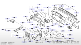 Kachelventilatierooster Nissan Sunny N14 68760-63C00