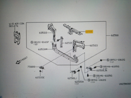 Bovenste radiateursteun Nissan Micra K11 62511-73B30 (KL0) Schade