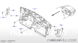 Zijafscherming dashboard links Nissan Primera P11/ WP11