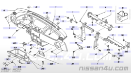 Frame middenpaneel links Nissan Micra K11 68170-6F700