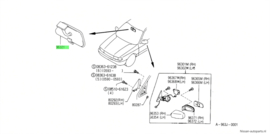 Binnenspiegel Nissan 96321-Q9100 P10/ T72 Origineel. (02*10074 006200)