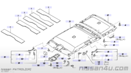 Bevestigingsclip hemeltje Nissan Patrol Y61 76988-VB010