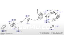Deurgreepdeel buitenzijde Nissan Primera P12 80646-AV600 Origineel (8200028784)
