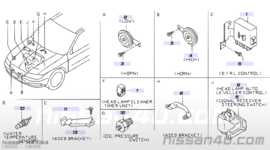 Oliedruksensor Nissan 25240-8996E Origineel.