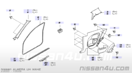 Afdekkap A-stijl links Nissan Almera N16 76912-BM400