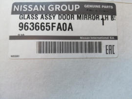 Glass-mirror, left-hand Nissan Micra K14 96366-5FA0A Original.