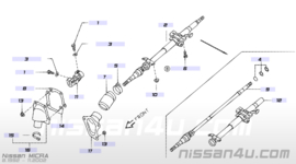 Joint steering, lower Nissan 48080-2F000 K11/ P11/ WP11