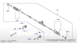 Bevestigingsbeugel stuurhuis Nissan Bluebird T12/T72/U11 48353-16E00 Gebruikt.